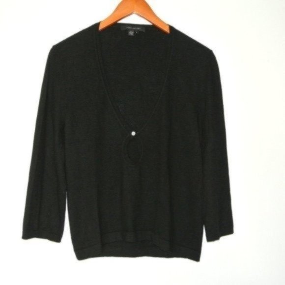 Marc Jacobs 100% Italian Cashmere V Neck‎ Keyhole L - Picture 1 of 10